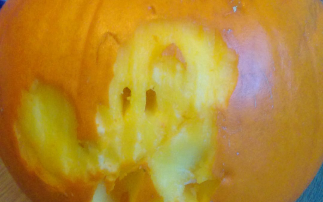 Smiley Bone Carved Pumpkins!