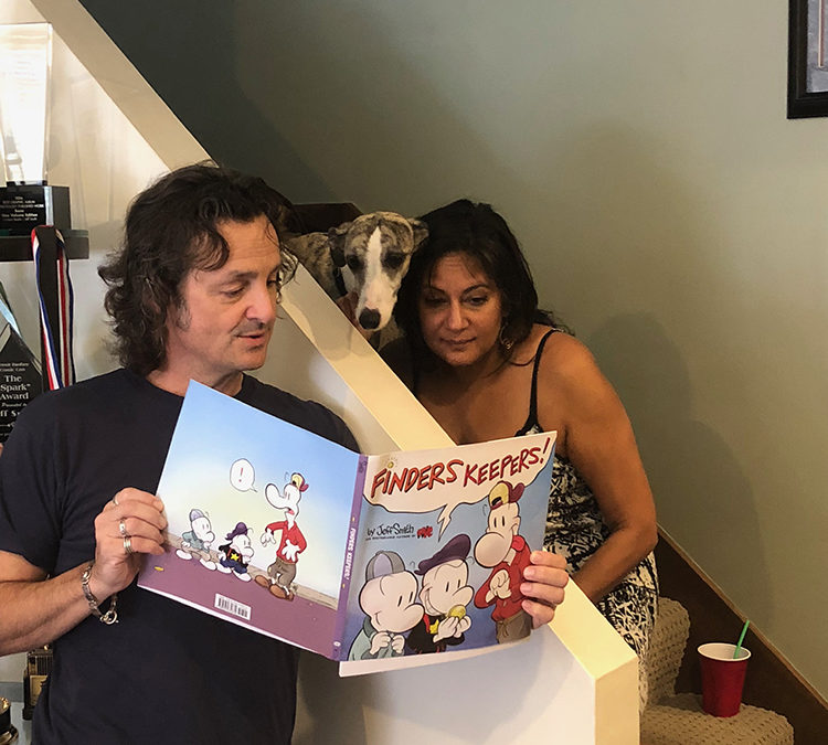 #TBT Jeff, Vijaya and Wesley Reading Finders Keepers!