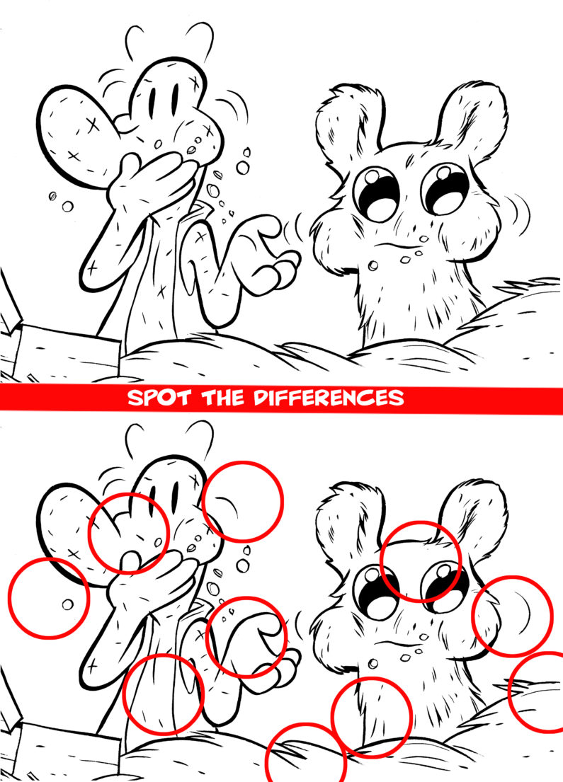 Spot the Differences ANSWERS! Quarantine Edition