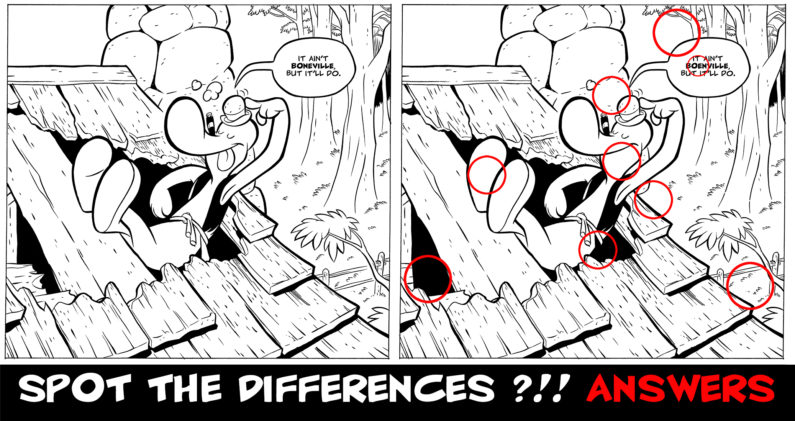 Spot the Differences – Smiley Bone (Answers)
