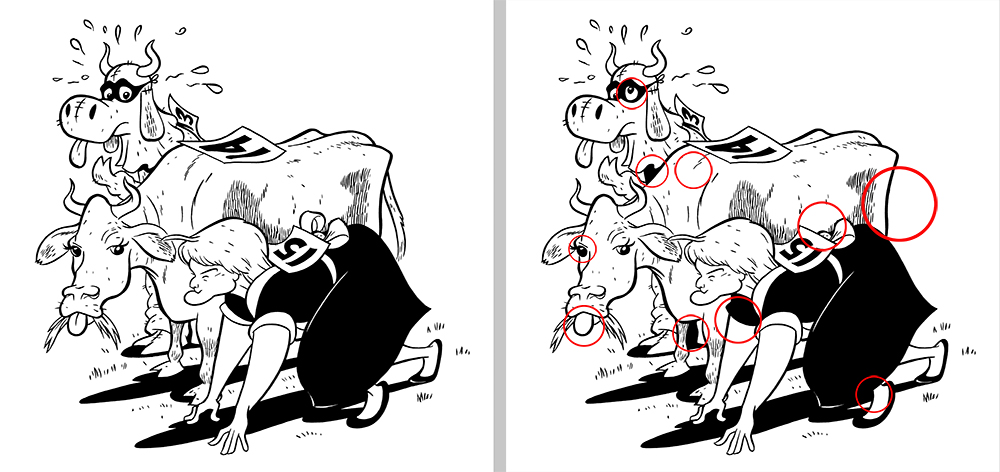 Spot the Differences: The Great Cow Race! ANSWERS!