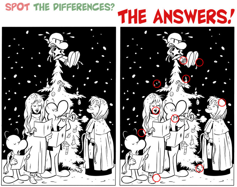 Spot the Differences Holiday Edition – Answers!