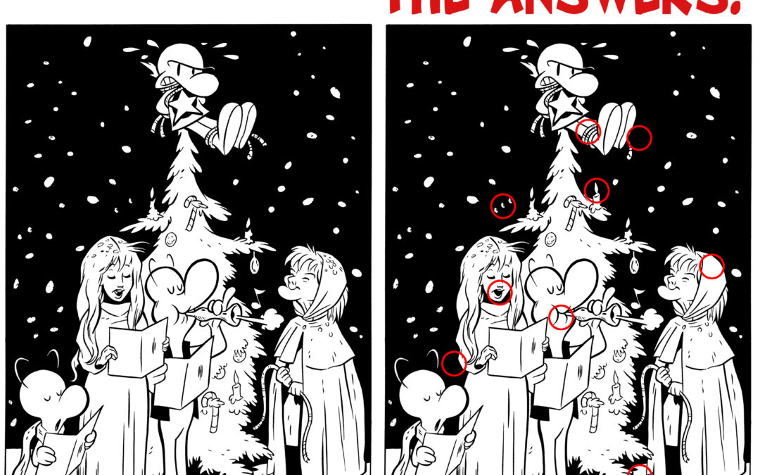 Spot the Differences Holiday Edition –  Answers