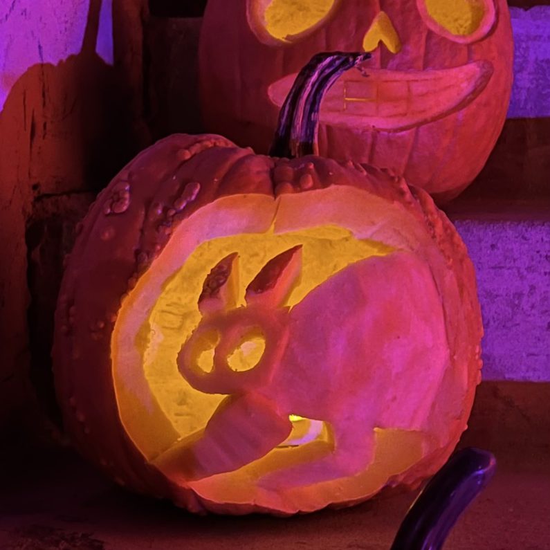Rat Creature Carved Pumpkin!